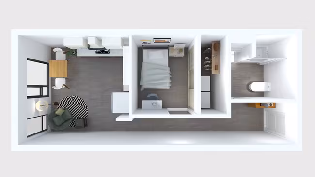 1 Bed E - MFTE ONLY 305 floor plan